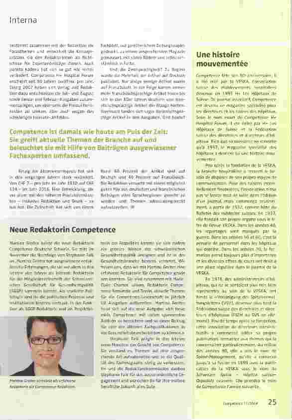 Vorschauseite 4: Von der Verbandszeitschrift zum Fachmagazin für Spitalkader