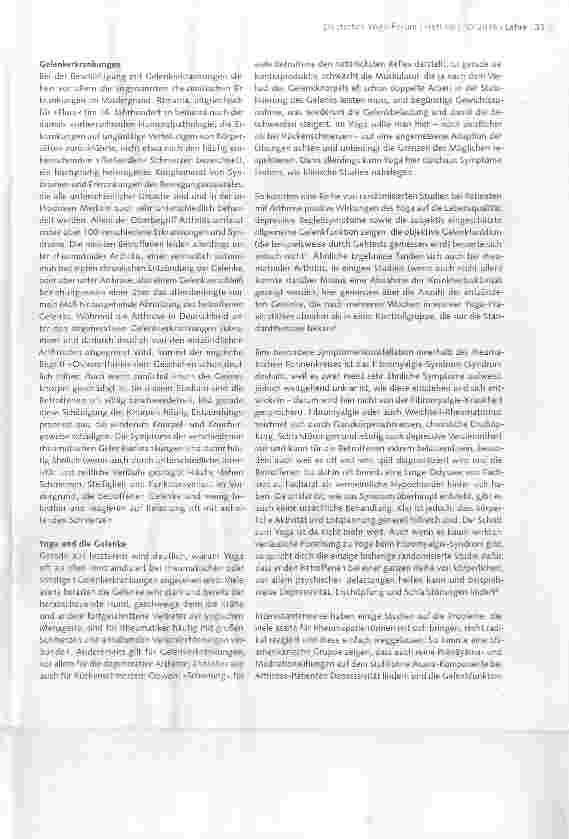 Vorschauseite 2: DIE WISSENSCHAFT DES YOGA, TEIL 4 Alles fließt: Yoga bei Gelenkerkrankungen