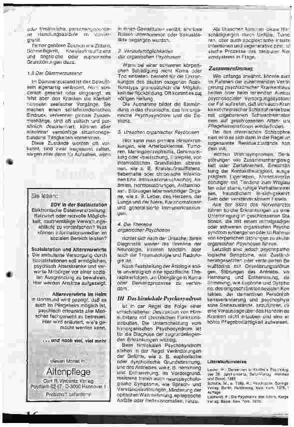 Vorschauseite 3: Unterbringung auf geschlossenen Stationen Aus der Sicht eines Nervenarztes