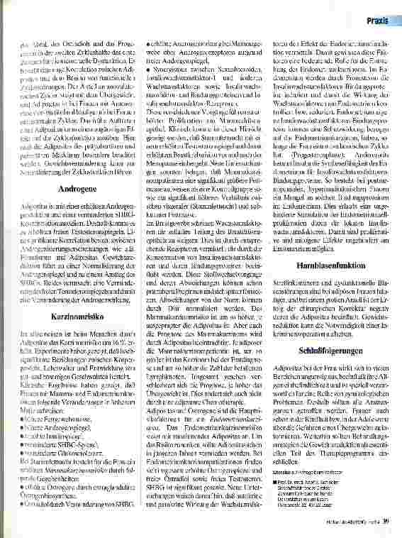 Vorschauseite 2: Adipositas 2. Teil Gesundheitsrisiko für die Frau