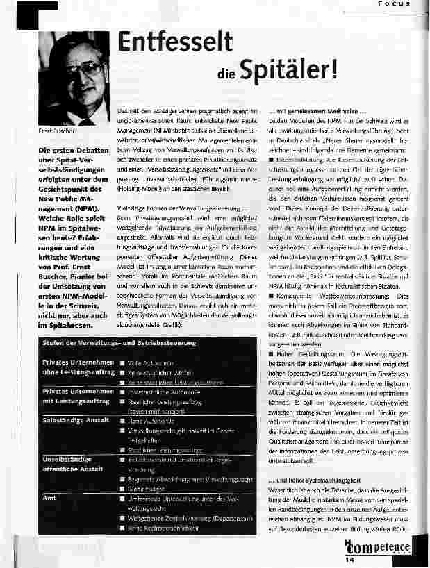Vorschauseite 1: Entfesselt die Spitäler!