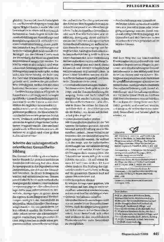 Vorschauseite 4: Von der Krankenschwester zur Gesundheitsschwester