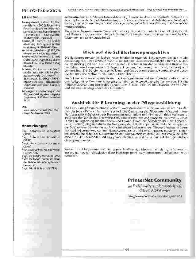 Vorschauseite 5: Vom Mythos zum Pragmatismus - Die Lernplattformder Gesundheitsund KrankenpflegeschuleWilhelminenspital, Wien