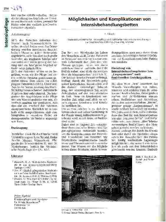 Vorschauseite 1: Möglichkeiten und Komplikationen von Intensivbehandlungsbetten