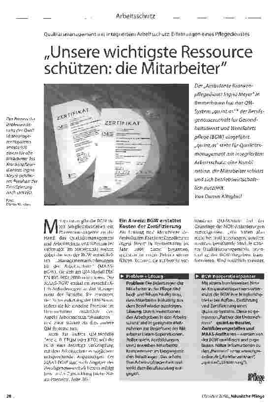 Vorschauseite 1: Unsere wichtigste Ressource schützen: die Mitarbeiter