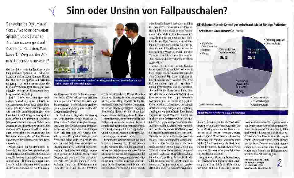 Vorschauseite 1: Sinn oder Unsinn von Fallpauschalen?