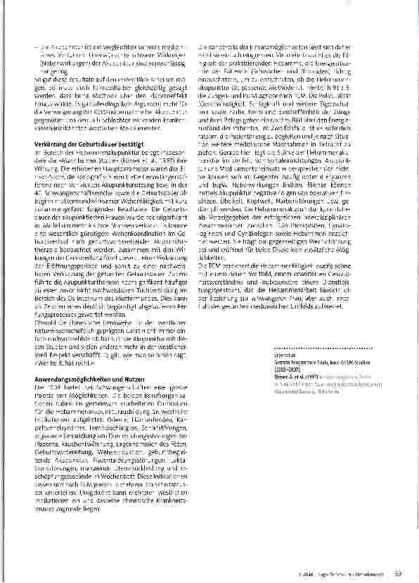 Vorschauseite 3: Hebammenakupunktur ist mehr als ein Trend
