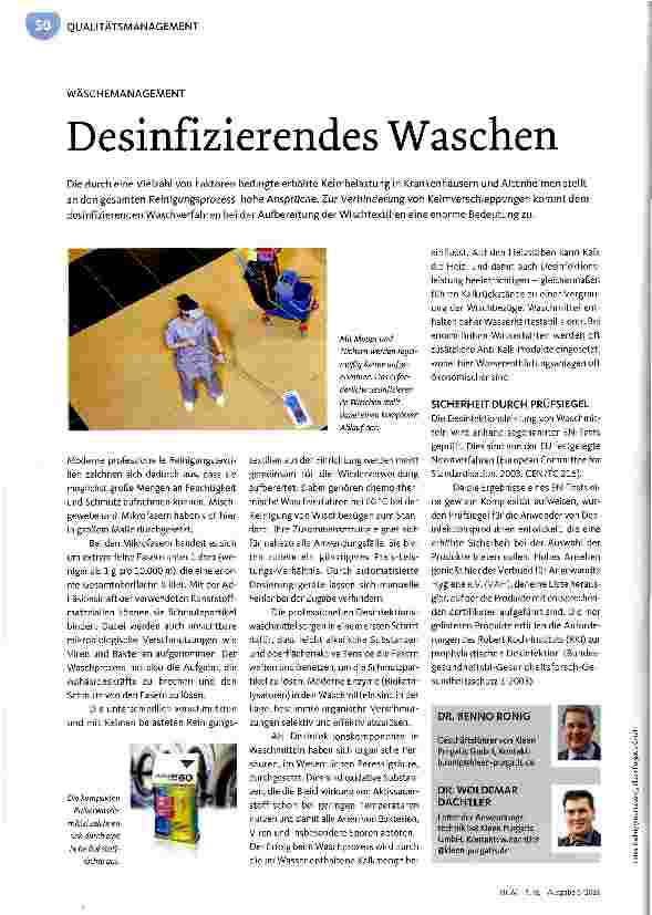 Vorschauseite 1: Desinfizierendes Waschen