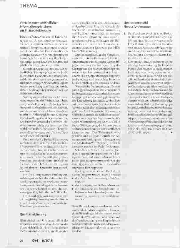 Vorschauseite 5: Webbasierte Informationsplattform zur rationalen und wirtschaftlichen Pharmakotherapie