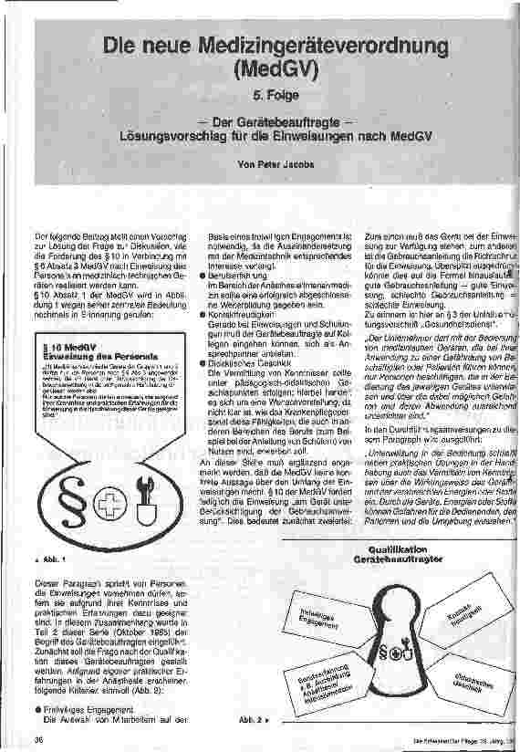 Vorschauseite 1: Die neue MedGV 5. Folge - Der Gerätebeauftragte