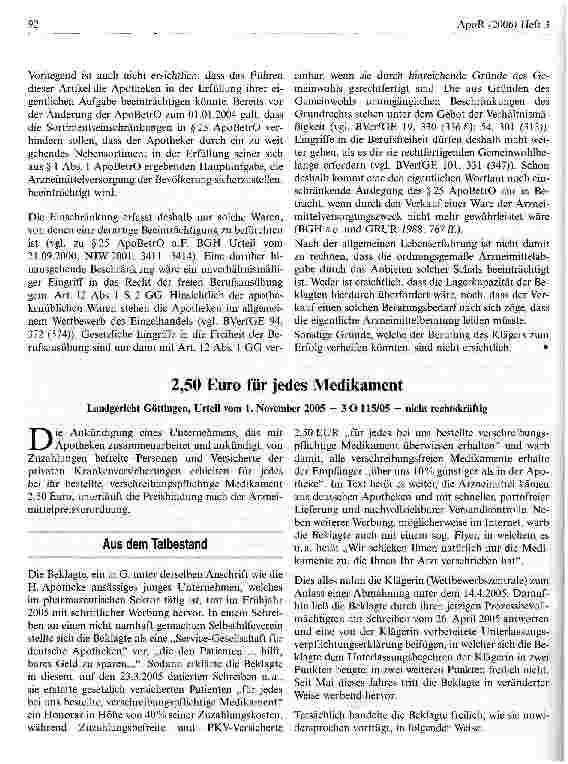 Vorschauseite 4: Entscheidungen: Schal als Apothekenware