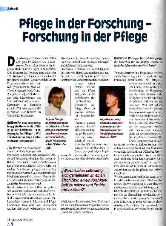 Vorschauseite 1: Pflege in der Forschung - Forschung in der Pflege