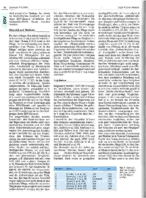 Vorschauseite 2: Effekte des EDV-Einsatzes in der Pflege - Eine Analyse kontrollierter Studien