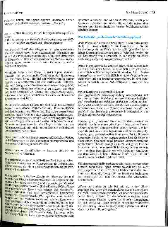 Vorschauseite 2: Beziehungspflege Psychiatrische Pflege als Beziehungsarbeit