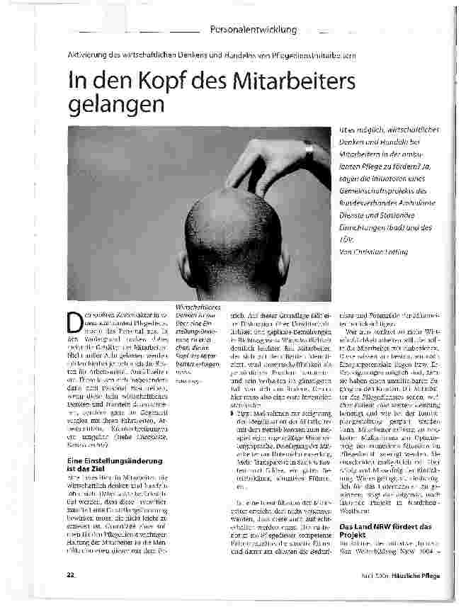 Vorschauseite 1: In den Kopf des Mitarbeiters gelangen