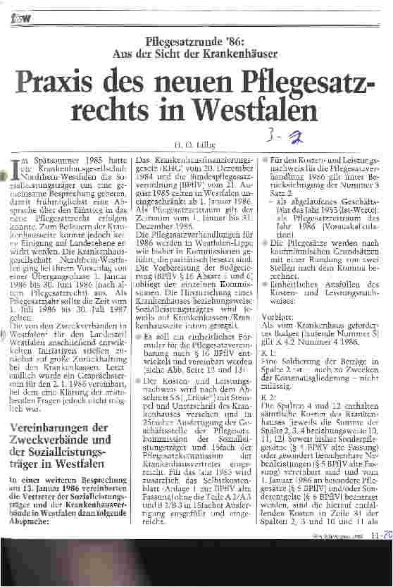 Vorschauseite 1: Praxis des neuen Pflegesatzrechts in Westfalen