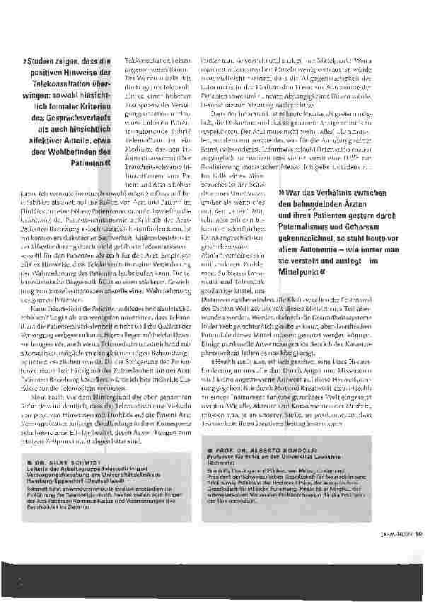 Vorschauseite 2: GEHT DER KONTAKT VERLOREN?