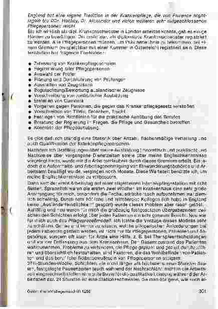 Vorschauseite 2: Ausübung der Krankenpflege im Ausland
