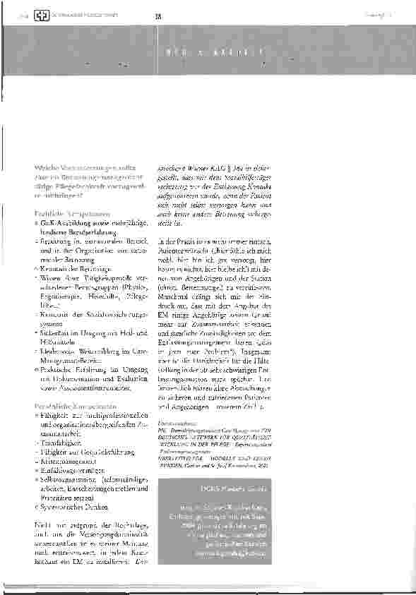 Vorschauseite 2: Entlassungsmanagement als Verbindungsglied zwischen stationärer und ambulanter Betreuung