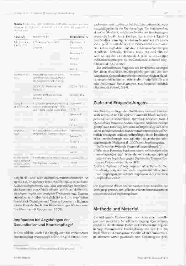 Vorschauseite 3: Impfstatus bei Pflegepersonal