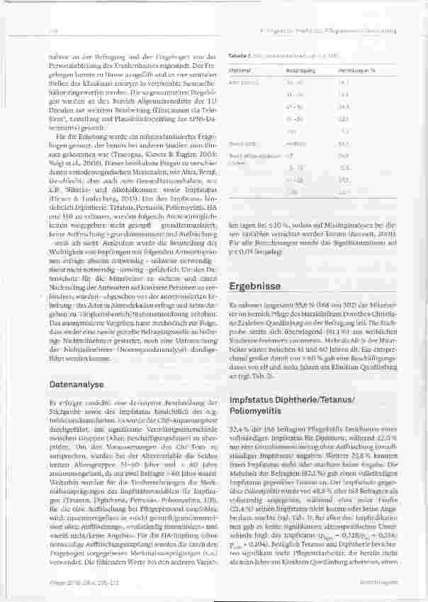 Vorschauseite 4: Impfstatus bei Pflegepersonal