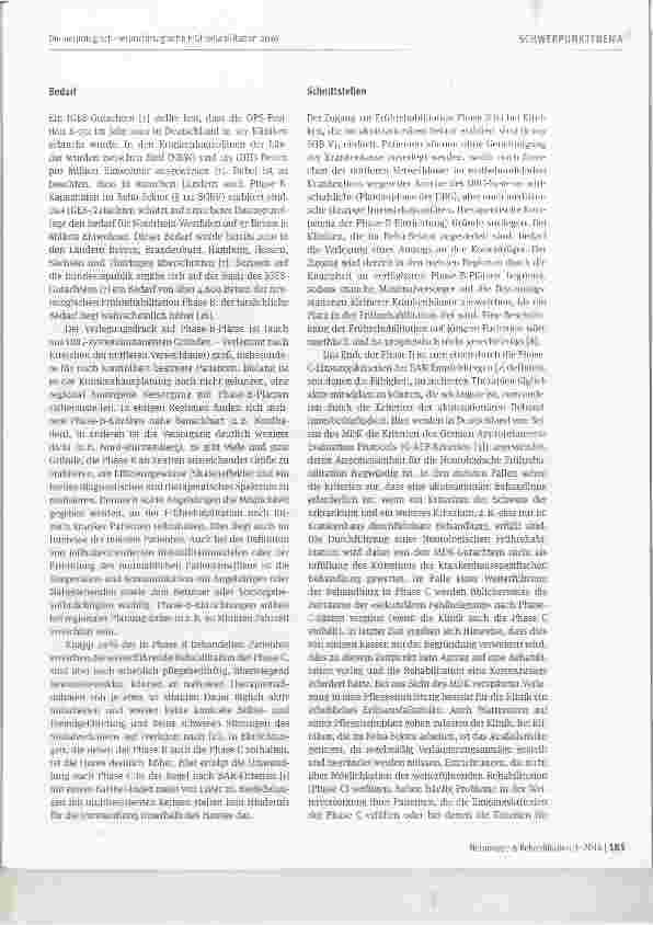 Vorschauseite 3: Die neurologisch-neurochirurgische Frührehabilitation 2016
