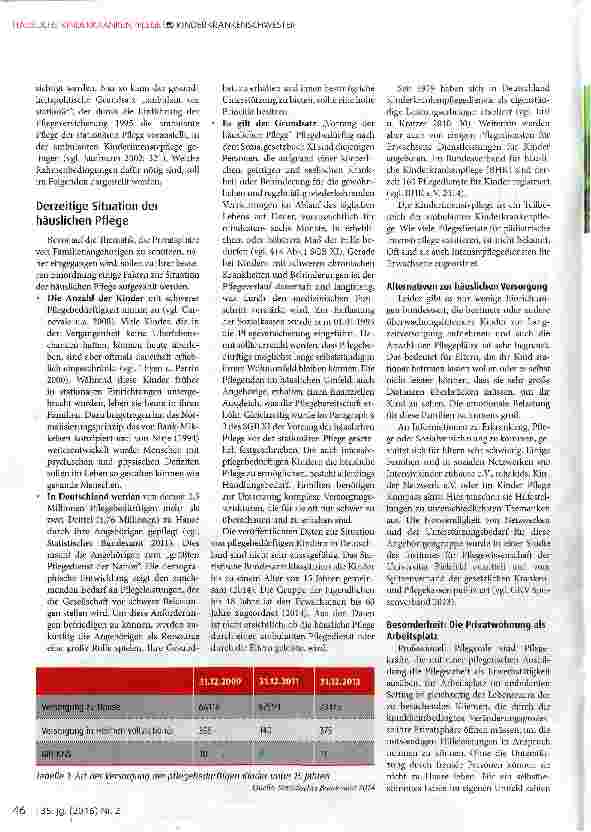 Vorschauseite 2: Drohender Verlust der Privatsphäre von Familien mit chronisch kranken Kindern durch ständige Präsenz eines Kinderintensivpflegedienstes