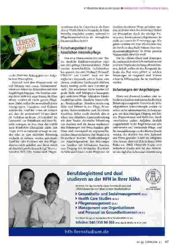 Vorschauseite 3: Drohender Verlust der Privatsphäre von Familien mit chronisch kranken Kindern durch ständige Präsenz eines Kinderintensivpflegedienstes