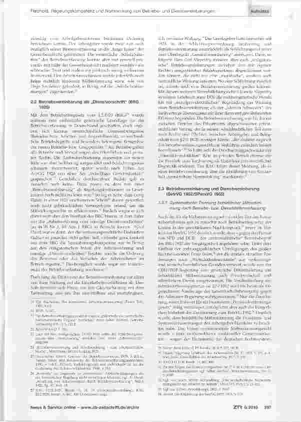 Vorschauseite 3: Regelungskompetenz und Normwirkung von Betriebsund Dienstvereinbarungen (insbesondere in kirchlichen Einrichtungen)