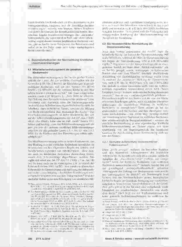 Vorschauseite 6: Regelungskompetenz und Normwirkung von Betriebsund Dienstvereinbarungen (insbesondere in kirchlichen Einrichtungen)