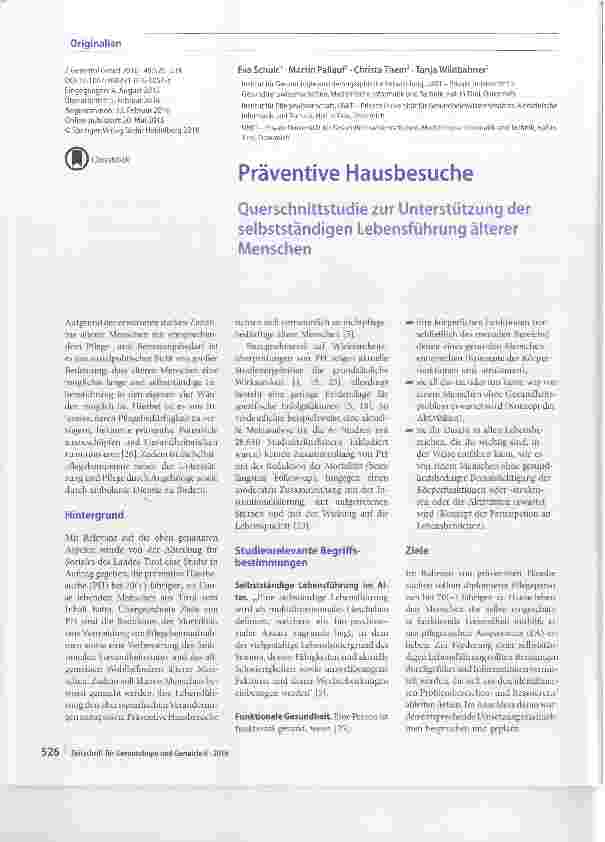 Vorschauseite 1: Präventive Hausbesuche