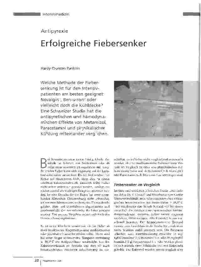Vorschauseite 1: AntipyrexieErfolgreiche Fiebersenker