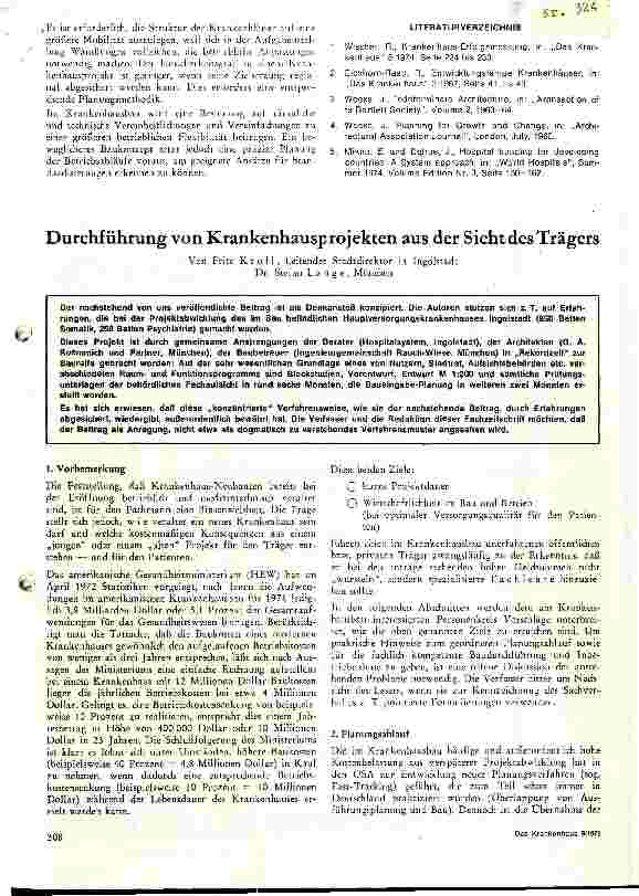 Vorschauseite 1: Durchführung von Krankenhausprojekten aus der Sicht des Trägers