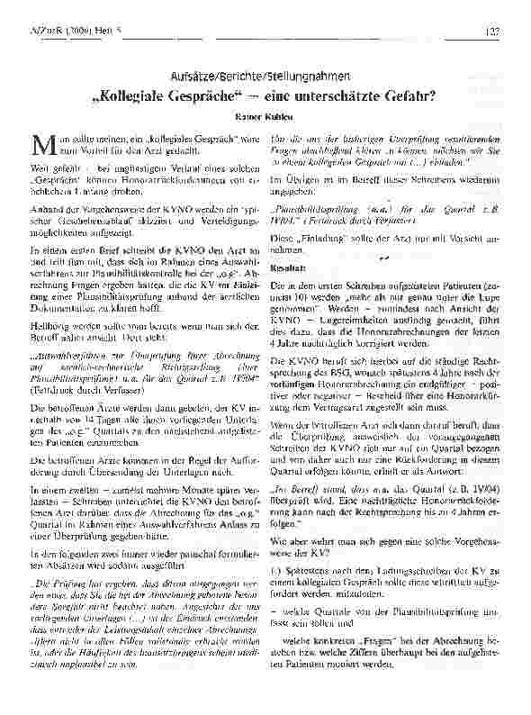 Vorschauseite 1: Kollegiale Gespräche - eine unterschätzte Gefahr?