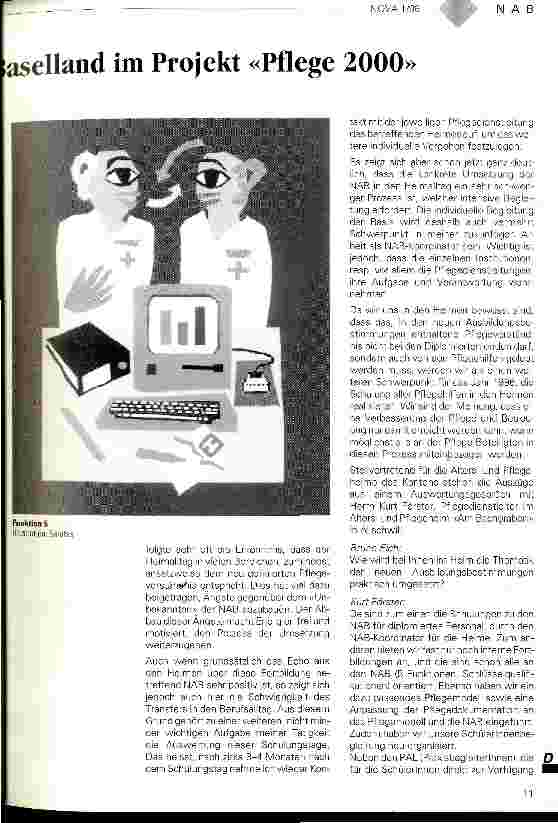 Vorschauseite 2: Die Altersund Pflegeheime des Kantons Baselland im Projekt Pflege 2000