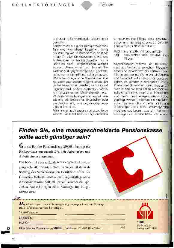 Vorschauseite 3: Schlafprobleme im Heim