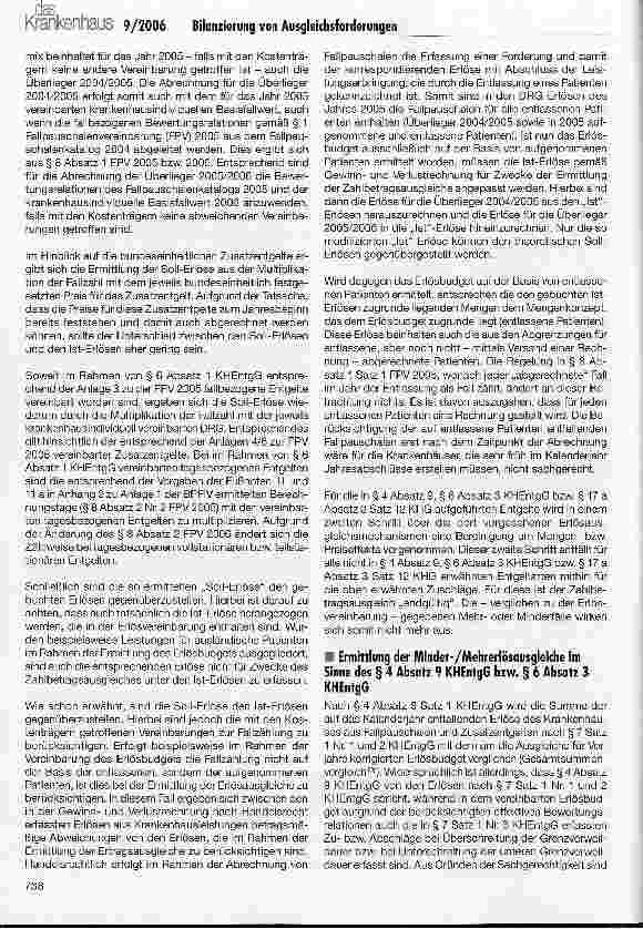 Vorschauseite 4: Die Bilanzierung von Ausgleichsforderungen bzw. -Verbindlichkeiten