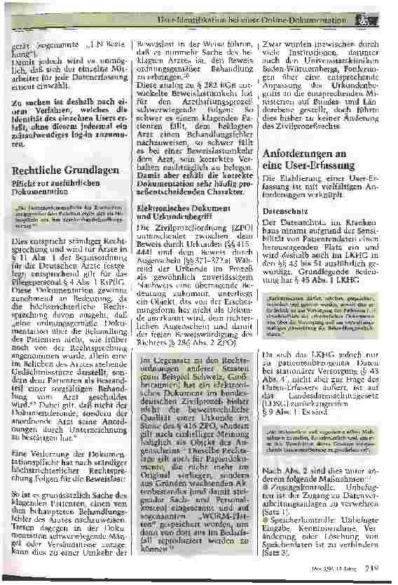 Vorschauseite 2: User-Identifikation bei einer Online-Dokumentation