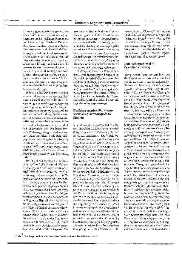 Vorschauseite 4: Mindestindikatorensatz zur Erfassung des Migrationsstatus