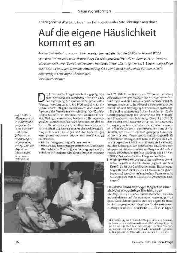 Vorschauseite 1: Auf die eigene Häuslichkeit kommt es an