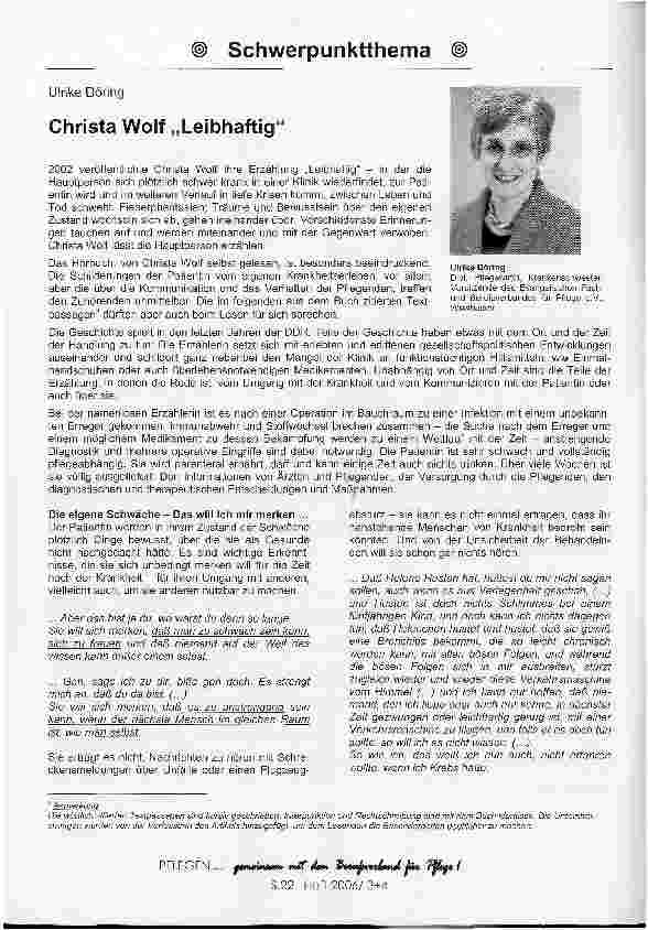 Vorschauseite 1: Christa Wolf Leibhaftig