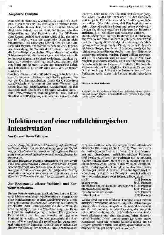 Vorschauseite 3: Technische Maßnahmen zur Infektionsprophylaxe im OP