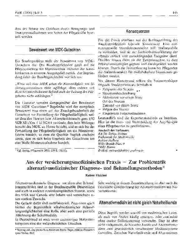 Vorschauseite 4: Zur Schutzpflicht der körperlichen Unversehrtheit des Pflegeheims gegenüber seinen Bewohnern