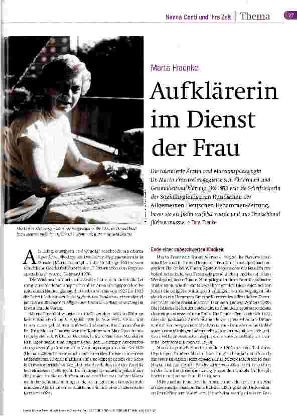 Vorschauseite 1: Aufklärerin im Dienst der Frau