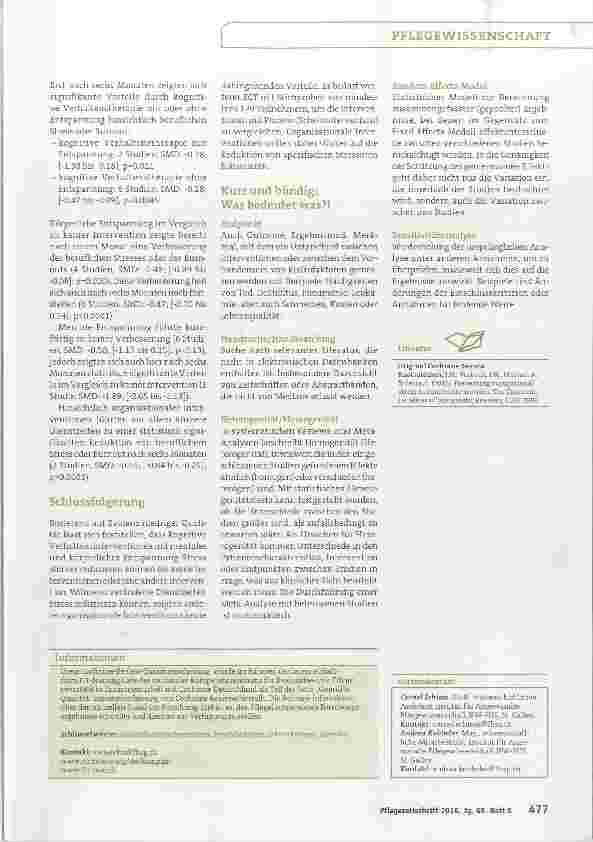 Vorschauseite 2: Prävention von beruflichem Stress bei Gesundheitsfachpersonen