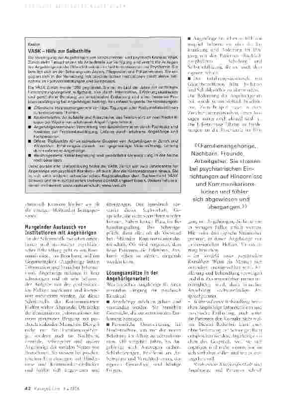 Vorschauseite 2: Psychiatrie: Wenn die Löcher im Versorgungsnetz zu gross werden ...