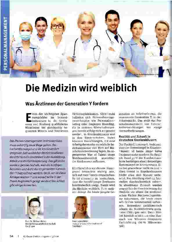 Vorschauseite 1: Die Medizin wird weiblich