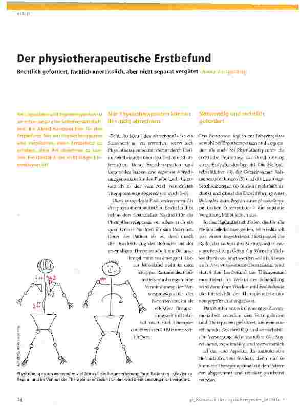 Vorschauseite 1: Der physiotherapeutische Erstbefund