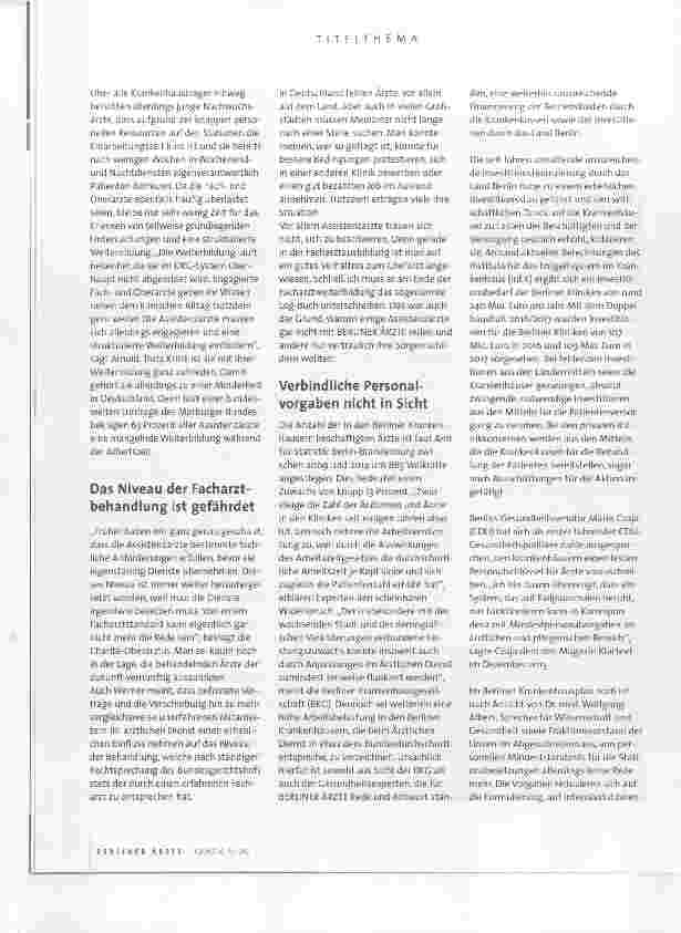 Vorschauseite 5: Sparen bis der Arzt nicht mehr kommt