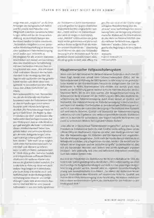 Vorschauseite 6: Sparen bis der Arzt nicht mehr kommt
